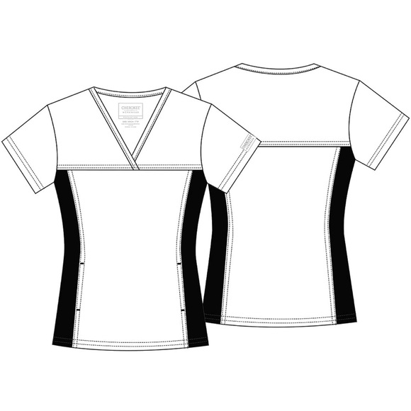 Cherokee Women's Black Scrub Top - Picture 7 of 8